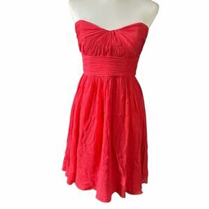 J. Crew Strapless Dress Pink Size 4 Silk